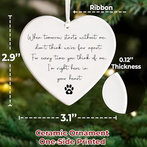 Pet Memorial Ornament Gifts, Loss of Dog Sympathy Card, Bracelet, Keychain | Memorial Bracelet for Pet Loss, Dog Passing Away Keychain, Loss of Dog Sympathy Gift, When Tomorrow Starts Without Me Cat