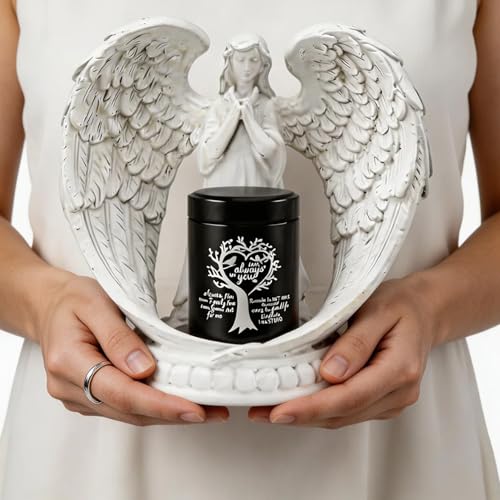 Small Keepsake Urns for Ashes - Small Keepsake Urn with Angel Wings, Pet & Human Ashes Container, Memorial Statue Gift for Mom/Grandma/Women/Dad/Grandpa (Mother-Tree of Life) - color: Mother-tree of Life