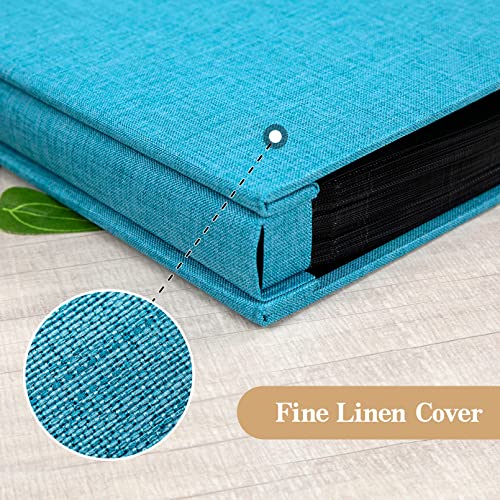 potricher Linen Photo Album for 4x6 Inch Photos, 300 Pockets, Blue | Linen Cover, Small Capacity 4x6 Picture Albums with Horizontal Pockets, 4x6 Photo Book for Family, Wedding, Baby, Anniversary - color: Blue