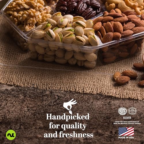 NUT CRAVINGS - Thank You Appreciation, Mixed Nuts (7 Assortments) | Gift Basket with Thank You Ribbon + Greeting Card, Food Platter, Healthy Snack Care Package, Food Assortments - style: 5. Thank You - Deluxe (7 Assortment)