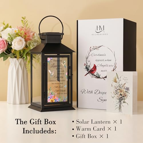 Solar Memorial Lantern Outdoor Waterproof, Sympathy Gifts for Loss of Loved One Mother Father, Remembrance Condolences Gift for Loss, in Memory of Loved One Gifts - style: Those We Love/Black