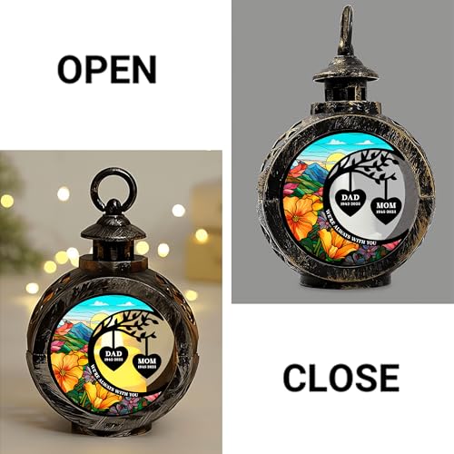 Custom Memorial Gift Lantern Ornament I'm Always with You- Personalized Photo Lantern Night Light, Pet Memorial Personalized Candlelight, Memory Lanterns for Loss Loved Ones Christmas Tree (#5)