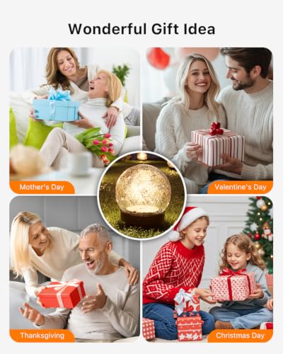 4 Pack 4.72" Warm White Solar Powered Cracked Glass Globe LED Light | Outside Waterproof Decorative Table Ball Lamps, for Garden, Step, Yard, Deck, Pathway, Backyard Decoration Easy to Install - size: 4.72 Inch