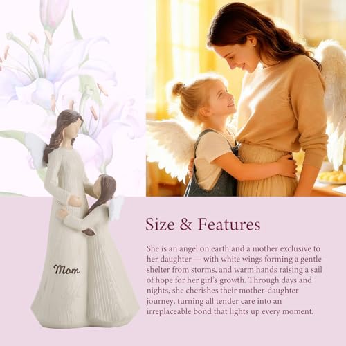 AivanOne Angel & Daughter Resin Sculpture Art Figurines for Home Decoration