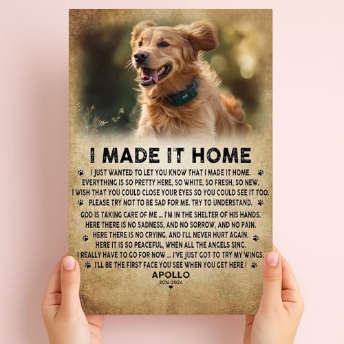 KiKiLuna Personalized Dog Memorial Framed Canvas - color: Design 2