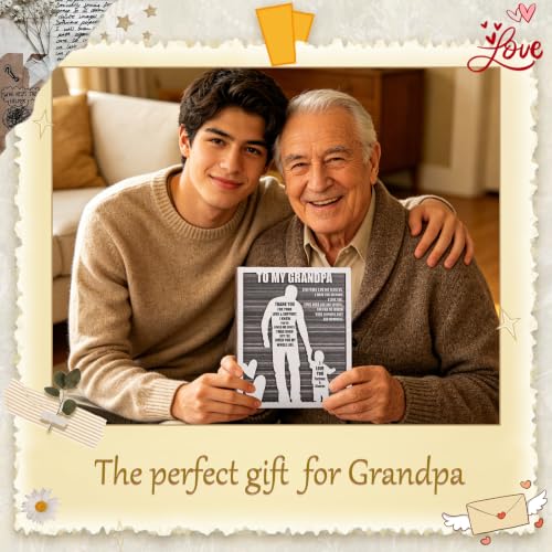 Rustic Grandpa and Grandson Sign - Gifts for Grandpa from Grandson Ideal for Father's Day, Birthdays, Grandparents Day, Christmas - style: Grandpa & Grandson