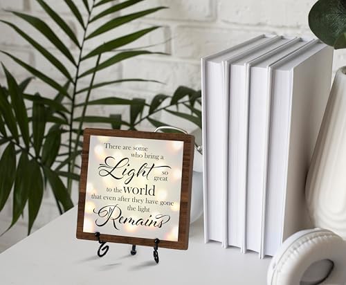 Bereavement Sympathy Gifts For Loss Of Loved One, Celebration Of Life Decorations, Desk Decor Signs For Home Bedroom, There Are Some Who Bring A Light Sign, Memorial Wooden Sign With Stand, A20 - style: Brown WoodSign1