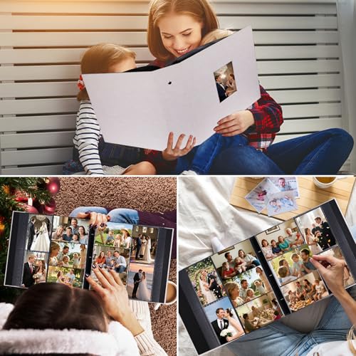 Ruibytree Extra Large Capacity Photo Album 4x6 Pictures 1000 Pockets, Beige | Linen Cover, Horizontal & Vertical 4x6 Photos, Removable Acid-Free Pages, Front Display Window, for Family, Wedding & Travel - color: Beige