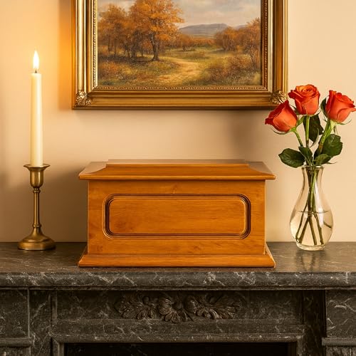 Bey-Berk Deering Moments Solid Wood Cremation Urn, up to 260lb