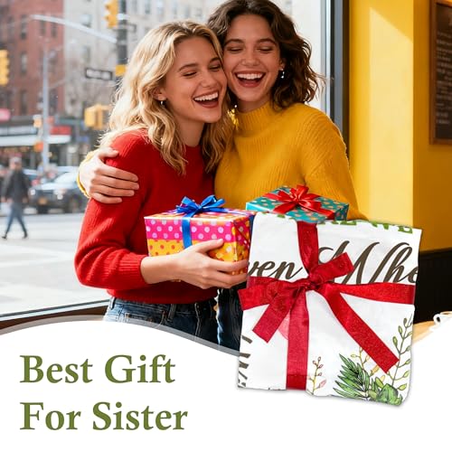 Sister Birthday Gifts, Sisters Gifts from Sister, Unique Gift for Mothers Day, Graduation, Christmas, Best Sis Ever Gift, Happy Birthday Sisters Blanket, to My Sis Blankets, Cozy Throw Blanket 50"X60" - color: Warmsister