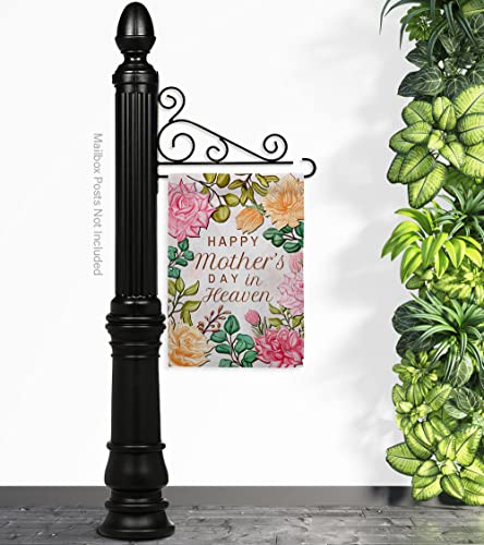 Mother In Heaven Garden Flag - Set Wall Holder Family Mother's Day Mom Mama Grandma Love Flowers Parent Sibling Relatives Grandparent - House Banner Small Yard Gift Double-Sided Made USA 13 X 18.5 - color: Mothers Day Decorations Made in USA