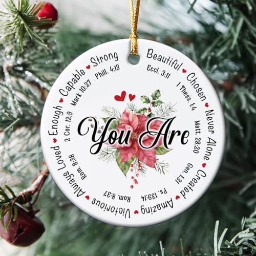 Christian Christmas Ornament Gifts for Women 2025, Faith-Based Ceramic Decor, Religious Ladies Gift Ideas, Home Decorations, Jesus Ornaments, Funny Birthday & Just Because Gifts for Her - style: Christian