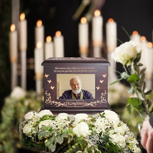 DGDCDV Cremation Urns for Human Ashes Male Female with Photo Frame