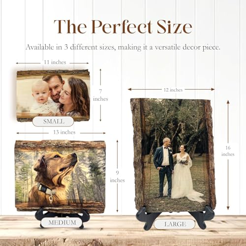 Handwritten Letter on Wood, Custom Engraved Wedding Vows & Anniversary | Authentic basswood, real bark edges, laser engraving, optional back message, 3 sizes, hanging hardware or stand