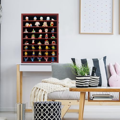18x24 Wooden Shadow Box Frame with Removable Shelves Deep Display Case for Military Medals Keepsakes Cherry - color: Cherry, size: 18x24