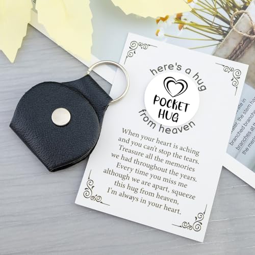 Pocket Hugs from Heaven Sympathy Gifts for Loss of Loved One | Pocket Hug Token Memorial Gifts for Loss of Mom Dad Grandpa Grandma in Memory of Loved One Gift Sympathy Condolence Gift