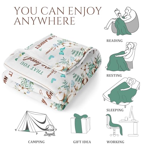 Get Well Gifts for Women, Inspirational Gifts for Women, Sympathy Gift, Thinking of You Gifts, Birthday Gifts for Woman, Feel Better After Surgery, Healing Blanket Throw 50“x60” - color: Warm Hug