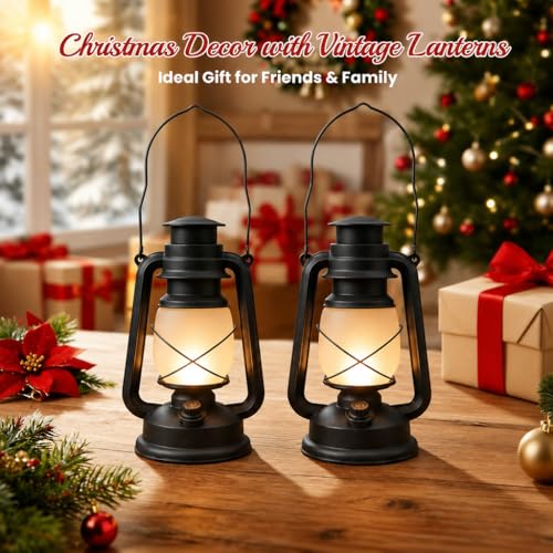 Wallsky Battery Operated Lanterns Decorative Indoor with Remote Control
