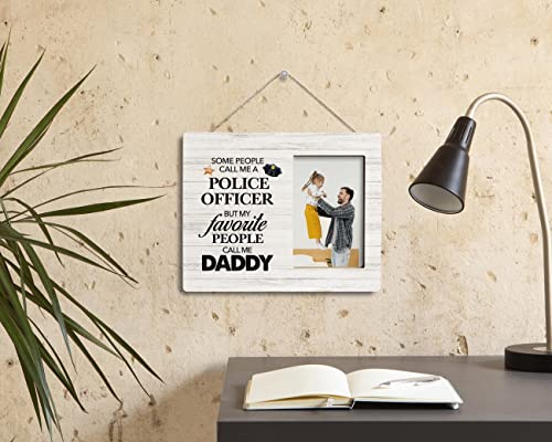 To Dad Photo Frame Gifts, Some People Call Me A Police Officer But My Favorite People Call Me Daddy, Wooden Picture Frame Gift, Policeman Daddy Gift from Daughter Son, Father's Day Present for Dad - color: color05
