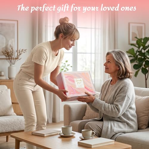 Get Well Soon Gift Baskets for Women,Self Care Gift Package Box, Birthday,Spa & Sympathy Care Package Gifts Set for Mom, Wife, Girlfriend, Sister & Friends - color: Pink