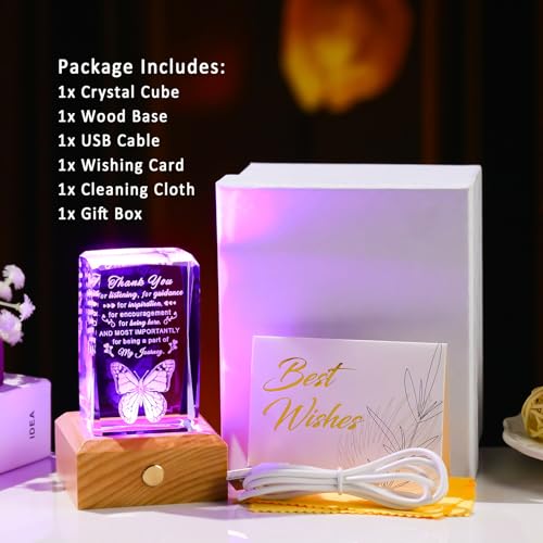 Ornalrist Thank You Gifts for Women Men with Colorful Wood Base - color: Thank You Gifts