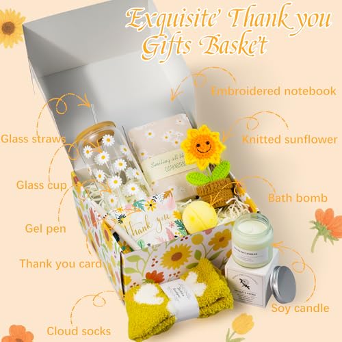 Thank You Gifts for Women, 10PCS Principal Appreciation Gifts, Employee Appreciation Gifts, Teacher Appreciation Gifts for Mom Coworkers Nurse Friend Boss with Thank You Cards &16oz Cup - style: Thank You Gifts for Women