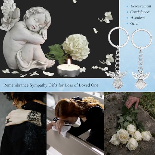 Ecally 40 Set Funeral Favors for Guest Celebration of Life Keychains Memorial Service Sympathy Gifts for Family Church Decoration (Classic Style) - style: Classic