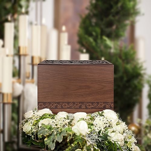 ADMLC Cremation Tree of Life Urns for Human Ashes Adult Up to 250 IBS | Wooden Handcrafted Memorial Keepsake Urn for Ashes, Funeral Burial Caskets Decor Urn for Male Female Men Women Dad Mom