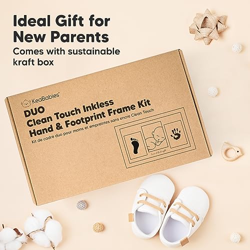 Inkless Hand and Footprint Kit, Boy Girl Newborn Keepsake (Petal Pink) | No Mess Ink Pad for Baby Handprint, Clean Touch Paw Print Kit for Dog Picture Frame, Personalized Baby Christmas Shower Gifts - color: Petal Pink