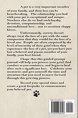 Pet Grief Journal Black Lab: Guided Prompt Keepsake Workbook