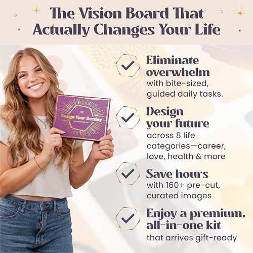 Vision Board Kit - 24 Day Guided Journey. Manifest Your Dream Life Now - color: Guided Vision Board