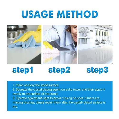 2 PCS Stone Crystal Plating Agent, Nano Stone Crystal Plating Agen, Marble Cleaner Stain Remover