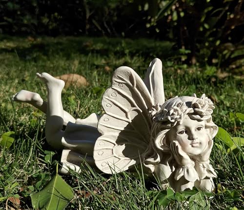MeritMode Fairy Garden Figurines - Angel Statue with Butterfly - style: fairy Garden statue