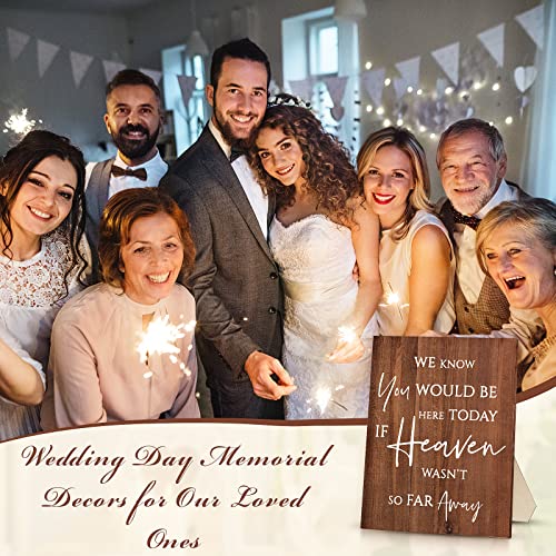 Yulejo Wood Memorial Table Sign for Wedding Heaven Wasn't So Far Away