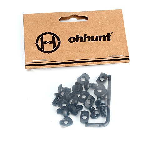 ohhunt Replacement Set Screws and Nuts Set of 10 Screws and 10 Nuts, Steel