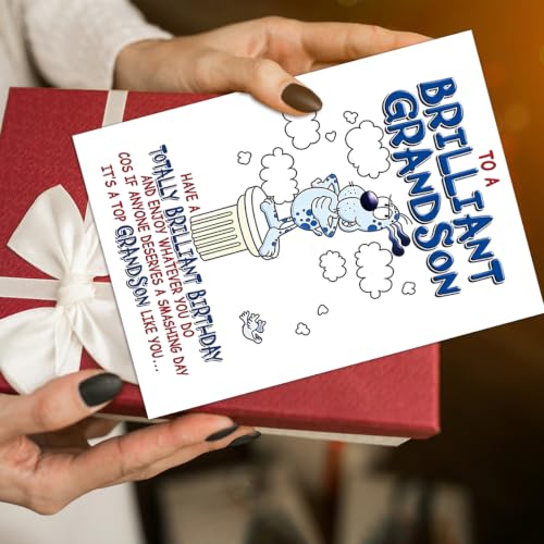Grandson Birthday Card, Happy Birthday Card for Grandson - color: BK-126