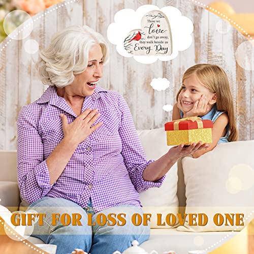 Jetec Sympathy Gift Memorial Wooden Heart for Loss of Loved One,Cardinal Style - style: Cardinal Style