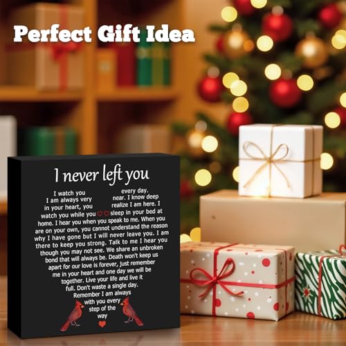 Memorial Sympathy Gifts for Loss of Loved One Bereavement Gift for Loss of Mother Father Husband Memorial Wooden Block Sign Condolence Funeral Remembrance Decoration