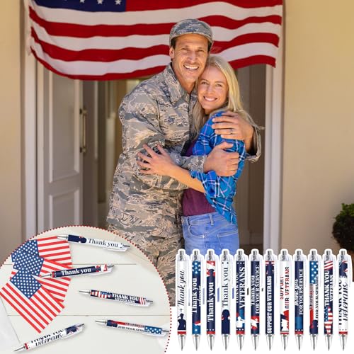 12PCS Veterans Day Ballpoint Pen Gift Bulk - color: Veteran Day