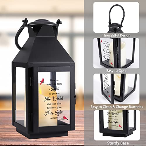 Memorial Lantern, Sympathy & Bereavement Gift with Flickering LED Candle & Remote Timer, UV Printed Remembrance Keepsake, Their Light Remains in Loving Memory Tribute - color: There are some who bring a Light so great to The World