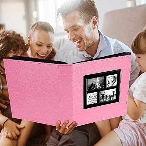 Ywlake Photo Album 4x6 500 Pockets Photos, Extra Large Capacity Family Wedding Picture Albums Holds 500 Horizontal and Vertical Photos Pink - color: Pink, size: 500 Pockets