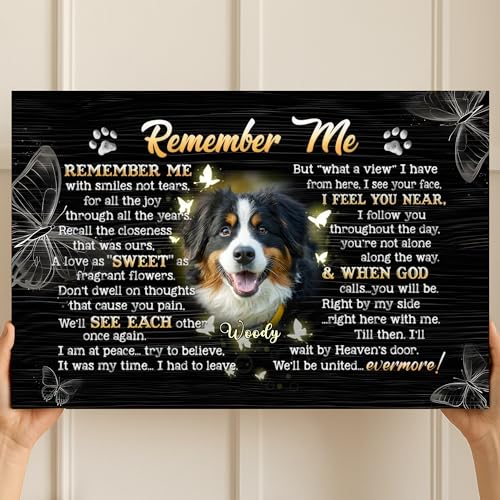 KiKiLuna Personalized Dog Memorial Canvas Wall Art - color: Design 8