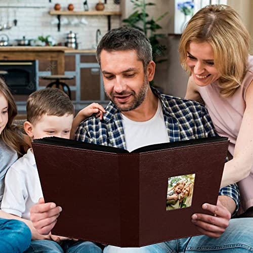 Ywlake Photo Album 4x6 400 Pockets, Leather Photo Albums Holds 400 Vertical Pictures Only Brown - color: Brown, size: 400 Pockets
