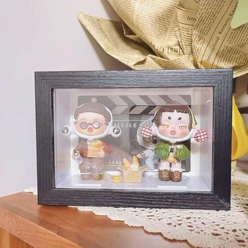 Shadow Box Display Case Frame, 4 x 6 inches, Memory Case for Photos, Medals, Crafts, Black (Black, 4x6)
