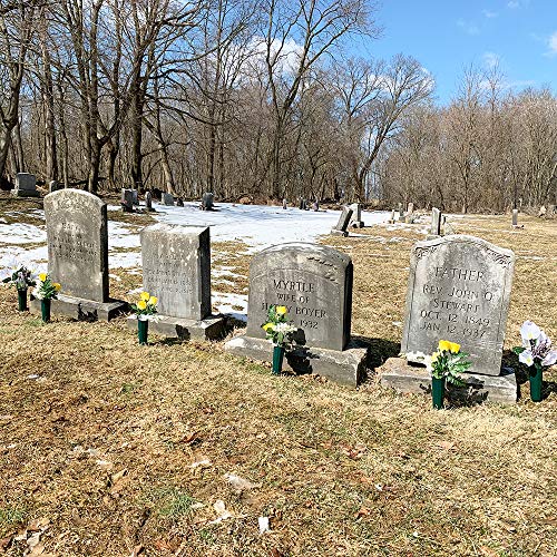Green Plastic Cemetery Vase, 6-Pack - color: Green