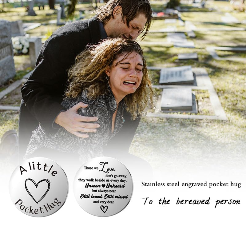 Memorial Gifts for Loss of Loved One Sympathy Pocket Hug Token Gifts for Dad Mom Friends Remembrance Bereavement Gifts for Women Men Thinking of You Gift Ideas Those We Love Don't Go Away Keychain