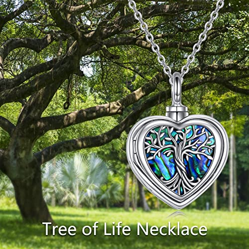 ONEFINITY Sterling Silver Locket for Ashes Always in My Heart Urn Necklace for Ashes Heart Locket That Holds Pictures for Women Ashes Necklace Keepsake Memorial Ash Jewelry - style: heart photo locket urn necklace