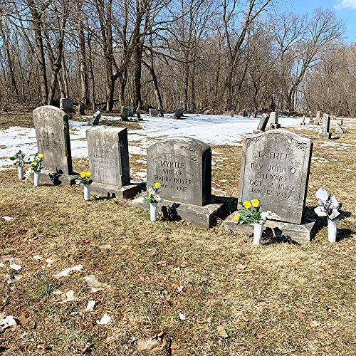 Stone Plastic Cemetery Vase, 6-Pack - color: Stone