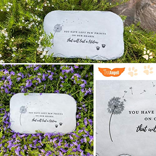 Pet Memorial Stones, Pet Headstone, Pet Loss Gifts - Pet Grave Markers, Dog Headstones, Dog Memorial Gifts for The Garden or Home, 10.5 x 7 x 0.5 inches: Waterproof Resin Pet Stone for Dog