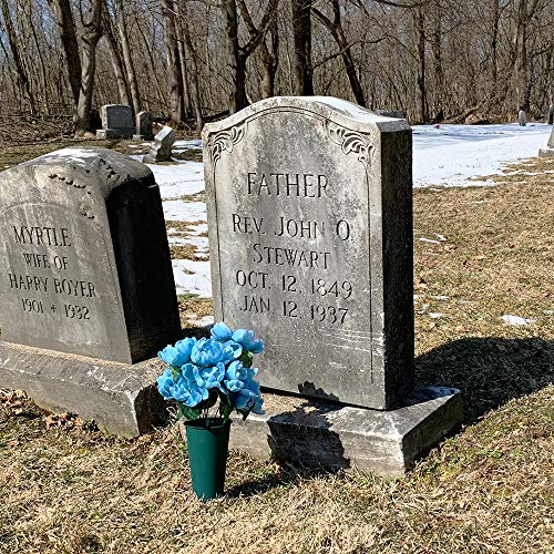 Large Round Cemetery Vase - size: Large